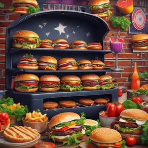 Flipping Burgers by @draxdemonkin