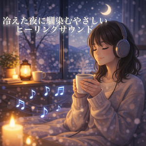 夜更けの雪景色と穏やかな眠り