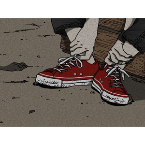 Sneakers are red