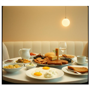 朝食バイキング何周目？