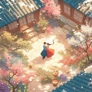 Pounding rice cake in the courtyard 마당에서 떡 치는 소리
