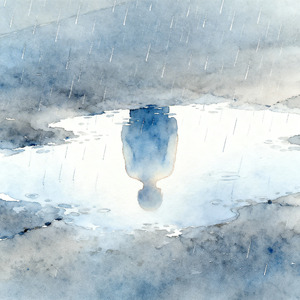 雨音の中