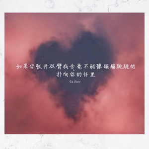 如果你张开双臂我会毫不犹豫蹦蹦跳跳的扑向你的怀里