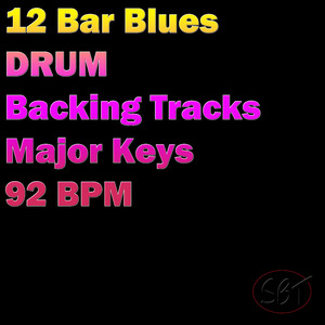 12 Bar Blues Drum Backing Track in D Major 92 BPM