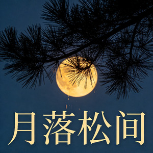 月落松间