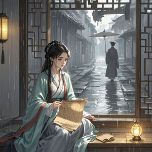 雨窗灯影