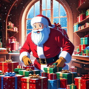 サンタは大忙し