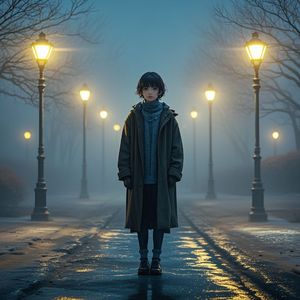 雾中灯-清晨的微笑