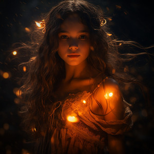 Her Eyes Shimmer Like Stars in the Fading Night