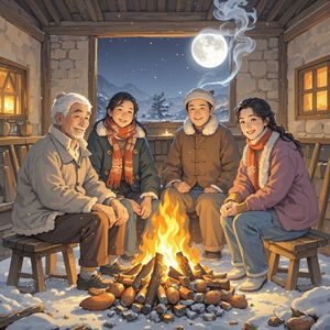 冬夜之火-五月薇语