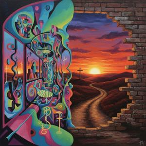 Small town caution light