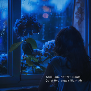 紫陽花と雨少しだけ