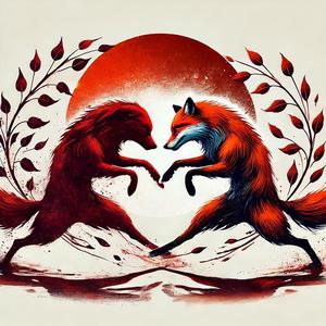 Fox FIGHTS HIS SHADOW