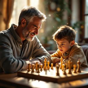 Dad don't be an artist! Dad become a chess player!