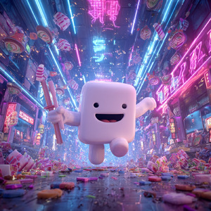 Marshmallow Samurai Laser Parade