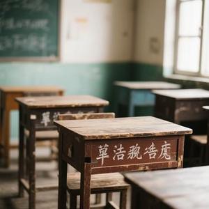 旧课桌的字