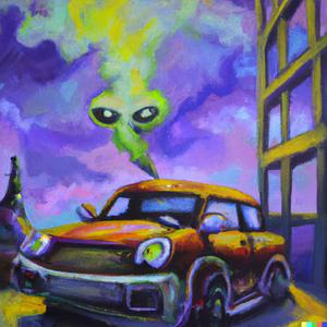 in the school parking lot?