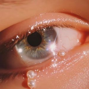漂亮的眼睛幸福的泪水