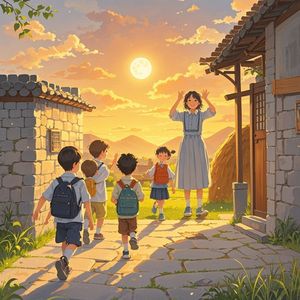 姐姐喊我回家吃饭