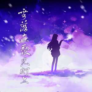 雪落在聚光灯上