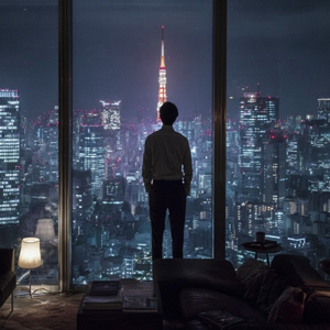 疲れた大都会の夜