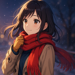 赤いマフラー
