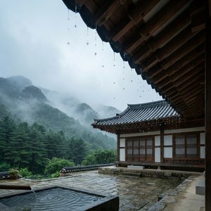 고즈넉한 한옥 처마 밑