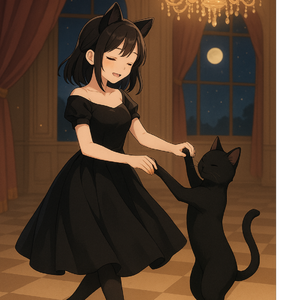 黒猫のワルツ by 🐡BalloonFish