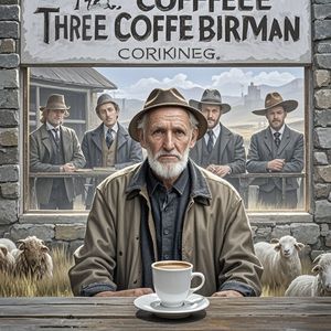 喝咖啡的三个鸟人_乔枫