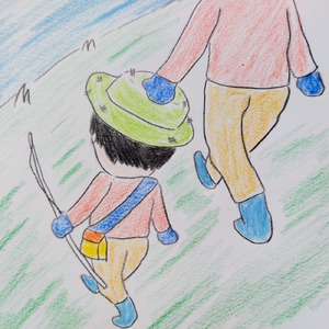 おじいさんの釣り竿