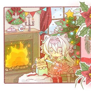 暖炉旁的圣诞喵语