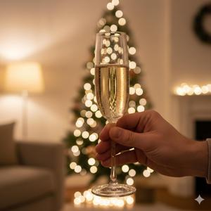 Бокал шампанского в руке