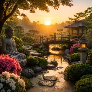 Meditative Garden Dawn