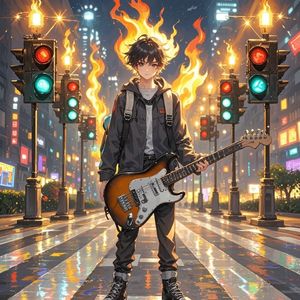 十字路口的火焰