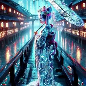 Cyber Geisha Nana by Kithecate ( Kitty )🐈‍⬛