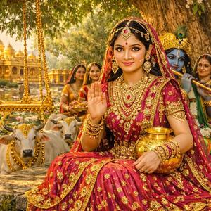 राधे रानी आई रे आई ब्रज की गलियन छाई