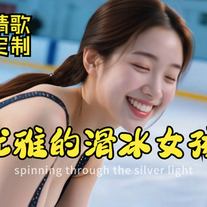 优雅的滑冰女孩