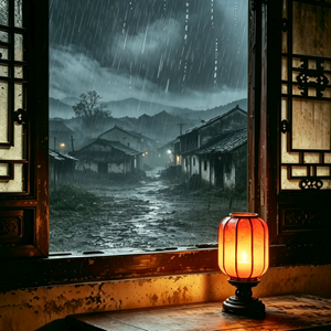 荒村夜雨