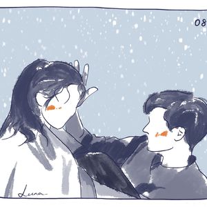 被月光照亮的人