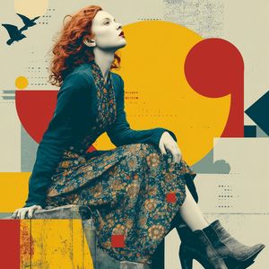 Девушка в платье из ситца