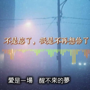 不是忘了，只是不再想你了