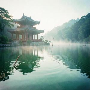 Jadefluss bei Morgenrot