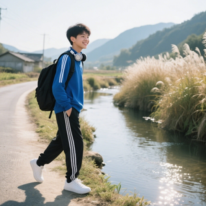 乡路弯处的逐梦少年