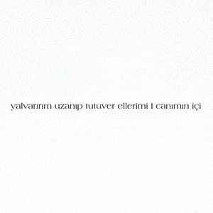 yalvarırım uzanıp tutuver ellerimi I canımın içi