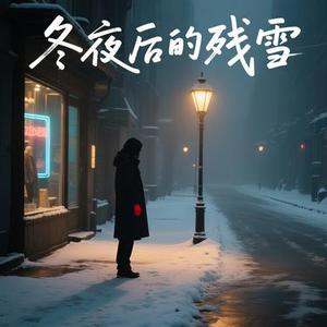 冬夜后的残雪