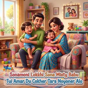 সোনামণি লক্ষীসোনা মিষ্টি বাবু তুই আমার দুই চোখের তাঁরা নয়নের আলো Sonamoni Lokkhi Sona Misty Babu Tui Amar Du Cokher Tara Noyoner Alo