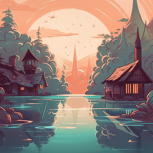 Summer's Whispers: Tranquil Riverbank Yoga