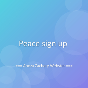 Peace sign up