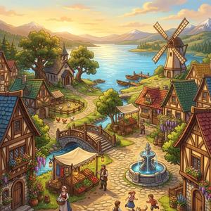 Lanterns at Dusk Plaza