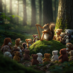 リスの秘密のハープコンサート